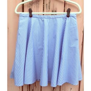 J. Crew Blue and White A-Line Skirt